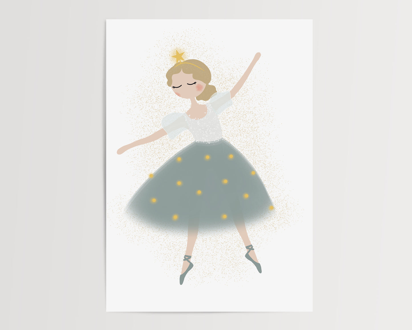 Christmas Ballerina Art Print