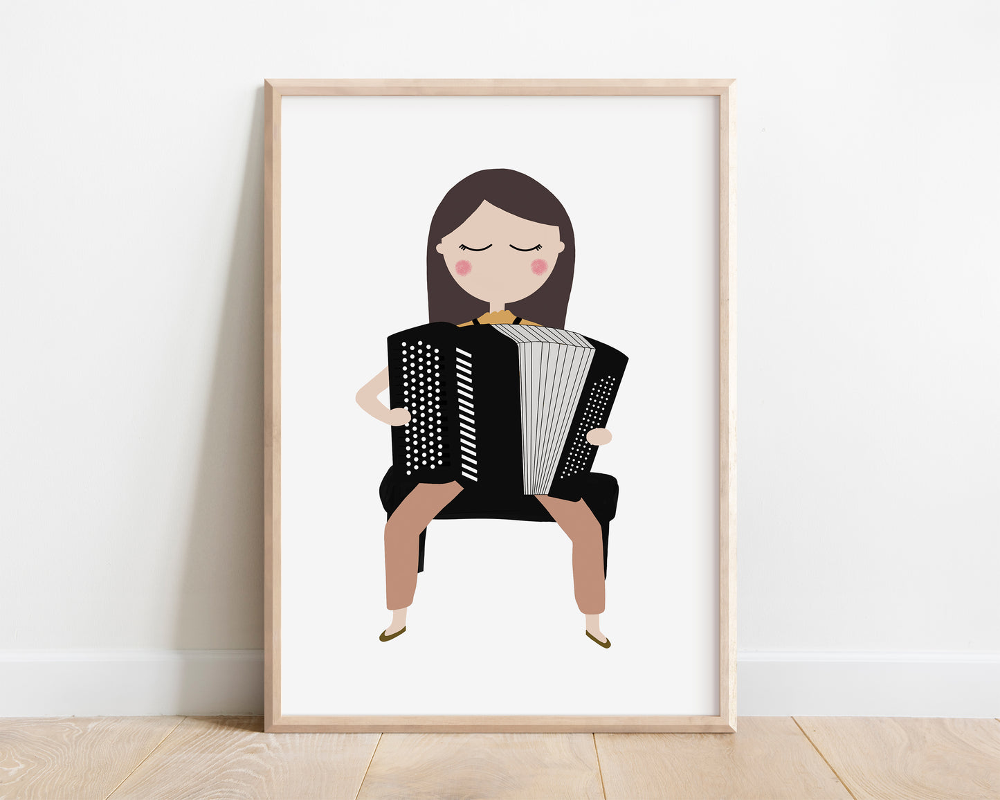 Accordion Player Illustration by Jollie Bluebear