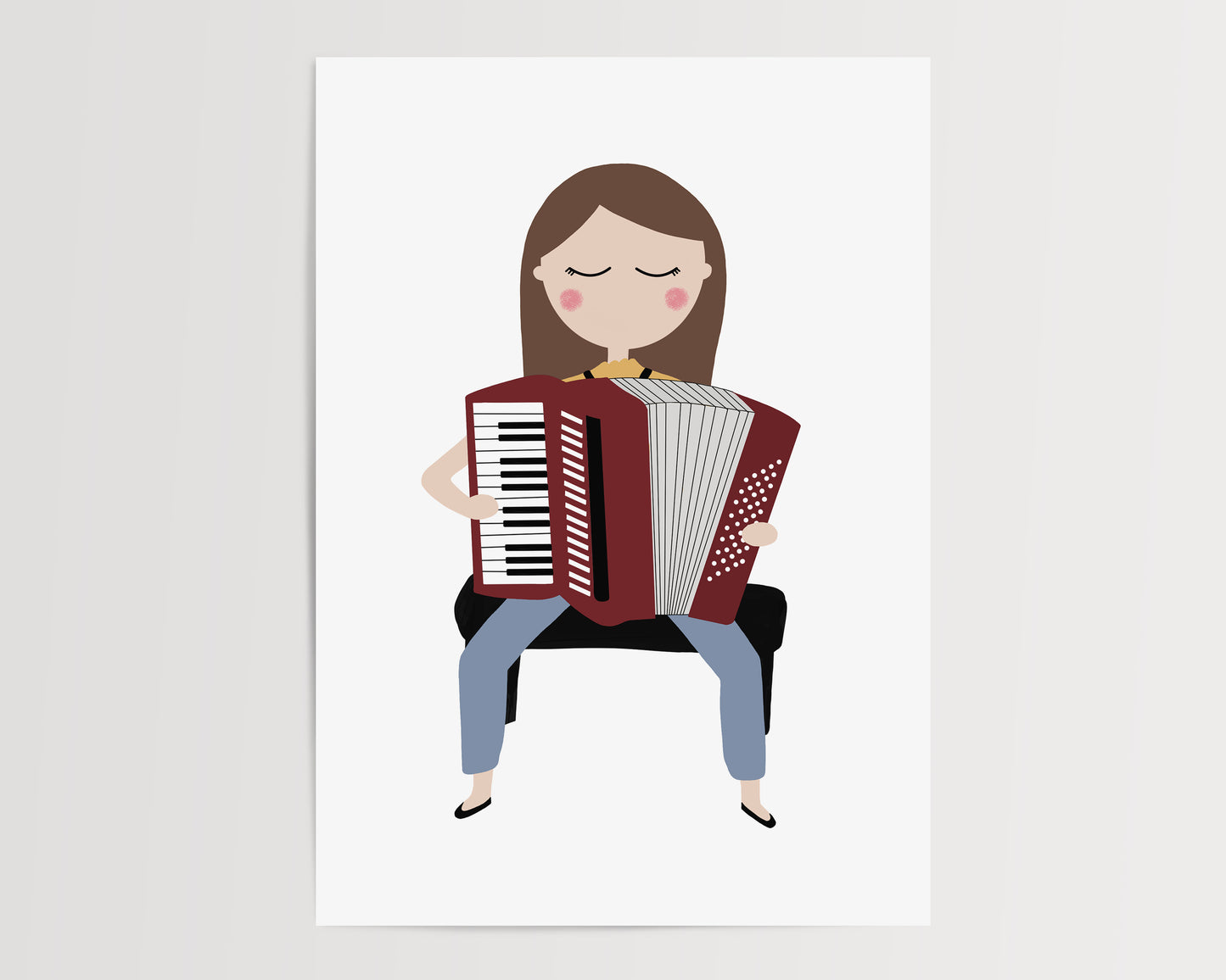 Accordionist Poster by Jollie Bluebear