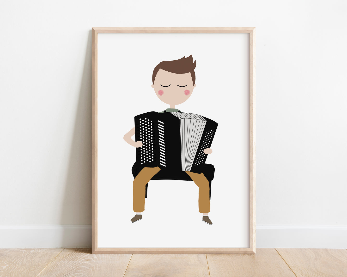 Accordion Player Illustration by Jollie Bluebear