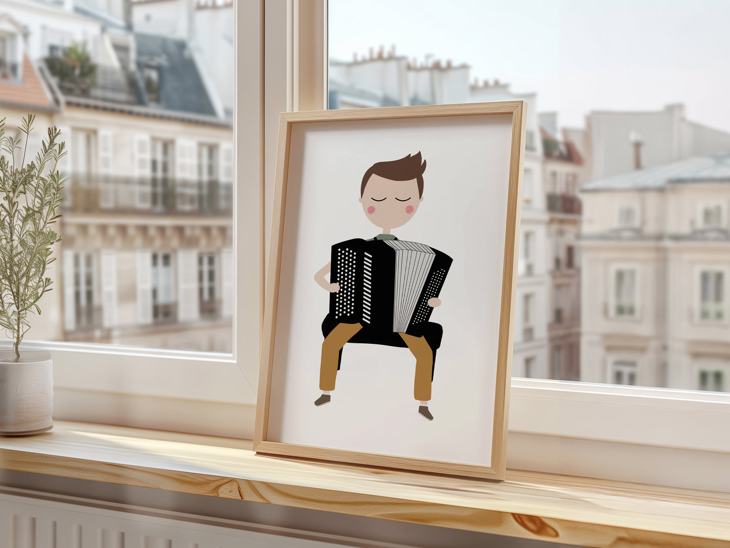 Accordion Player Boy Art Print