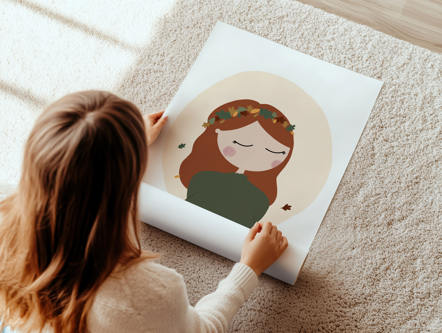 Autumn Girl Art Print