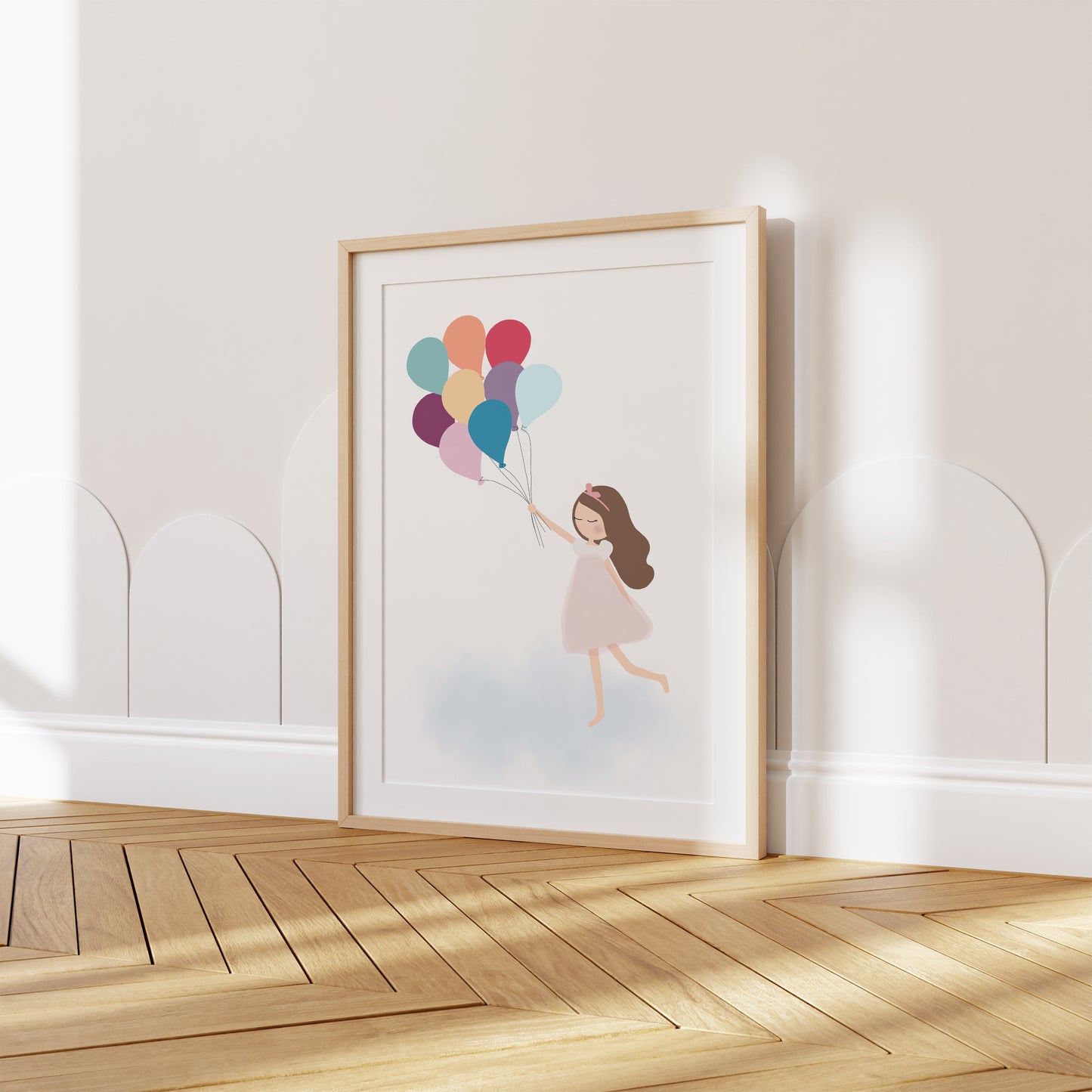 Fly With Balloons Art Print