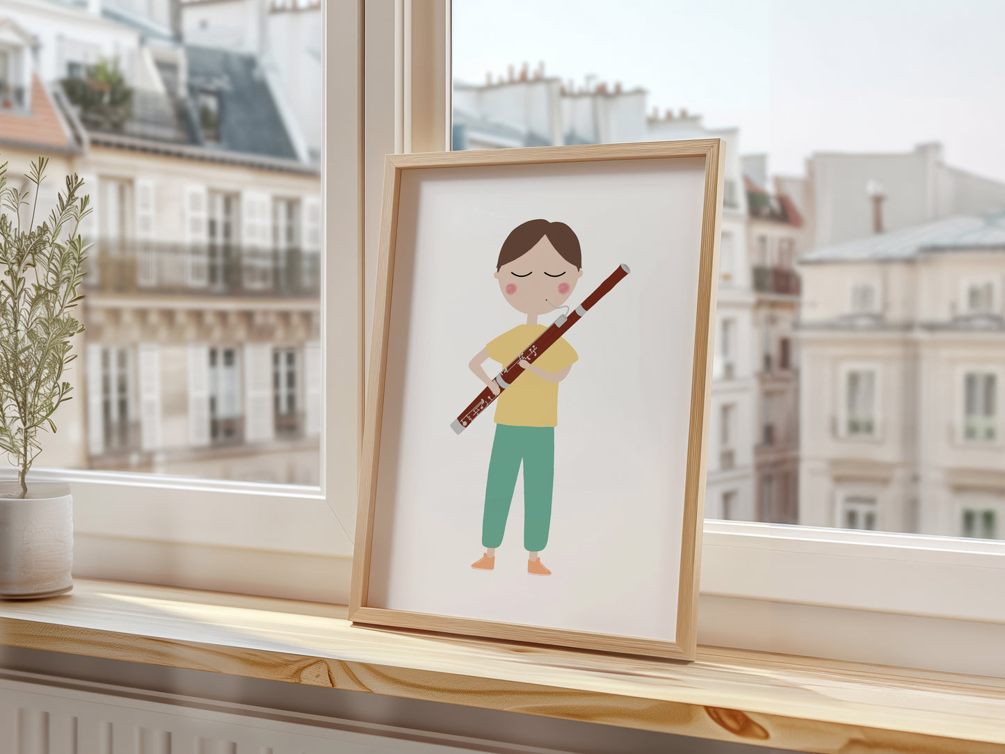 Bassoon Player Boy Art Print