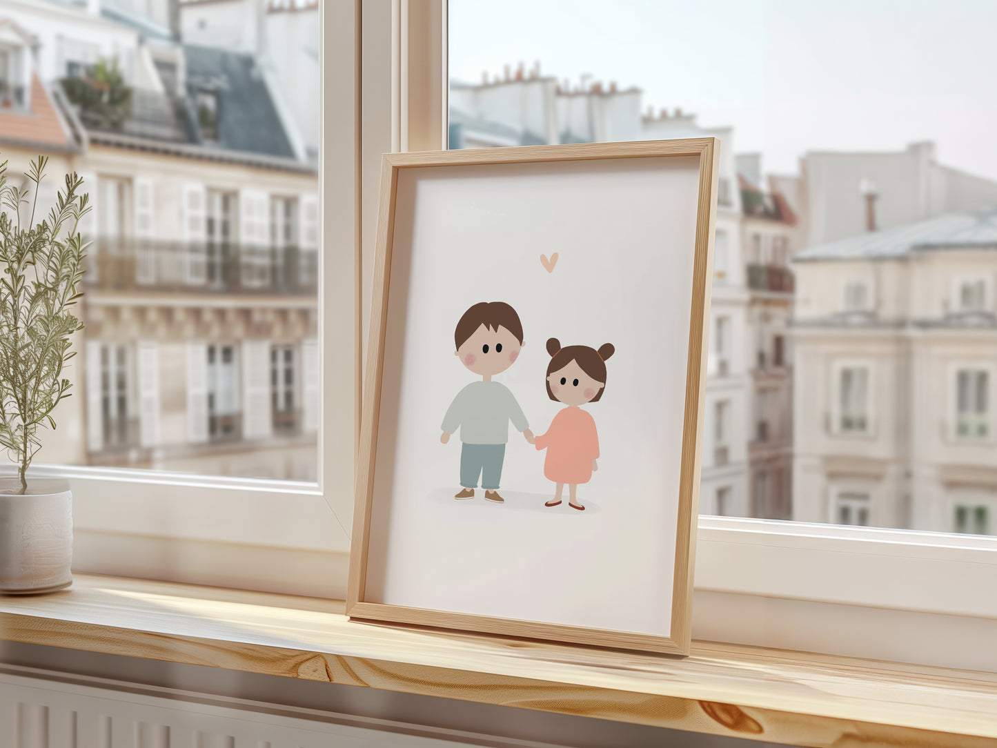 Little Brother And Sister Art Print