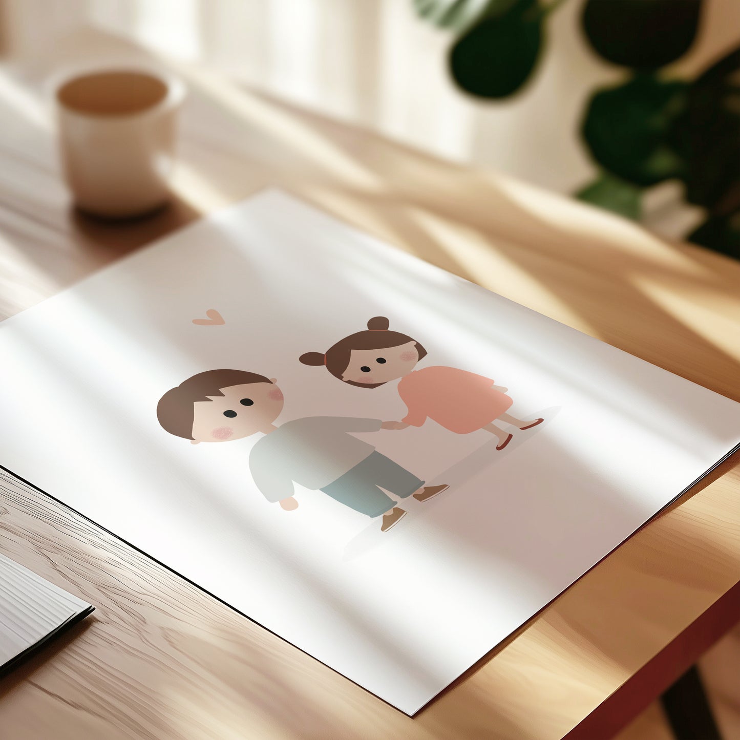 Little Brother And Sister Art Print