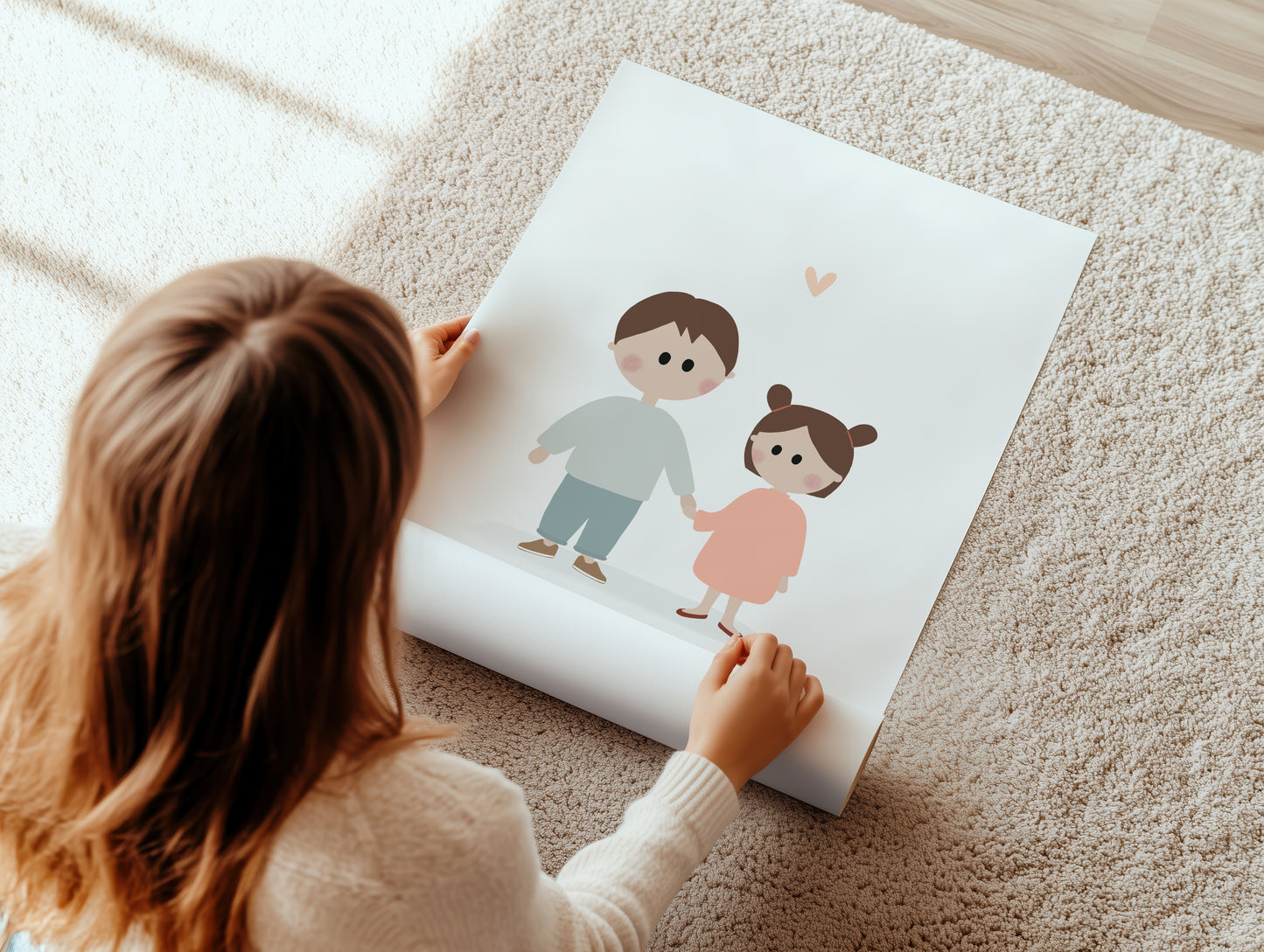 Little Brother And Sister Art Print