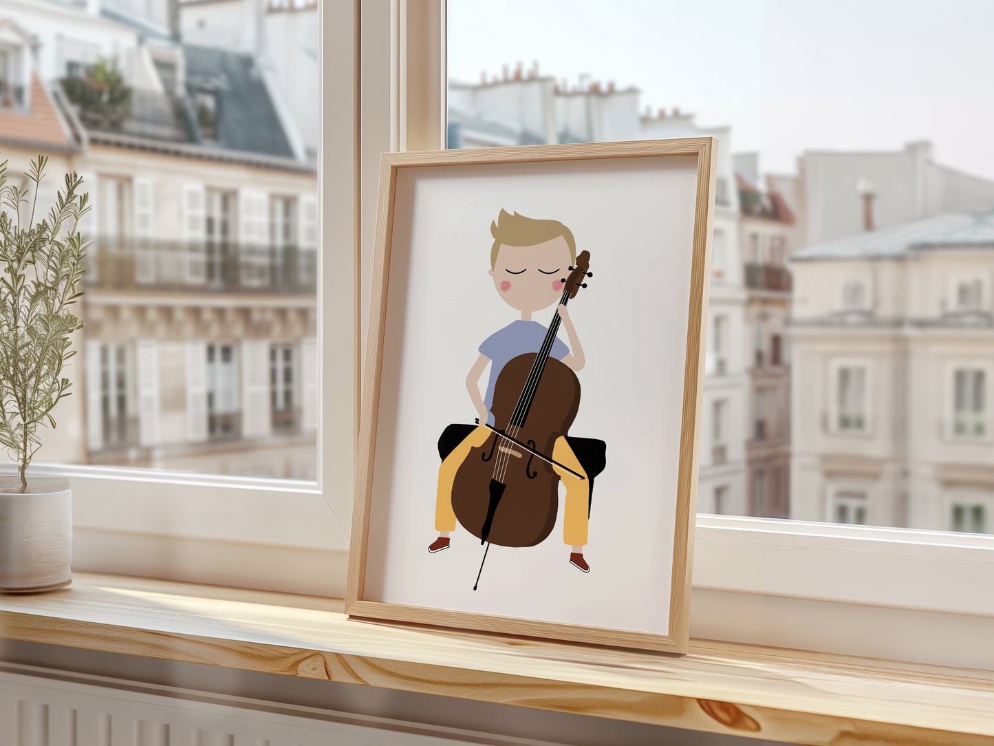 Cello Player Boy Art Print