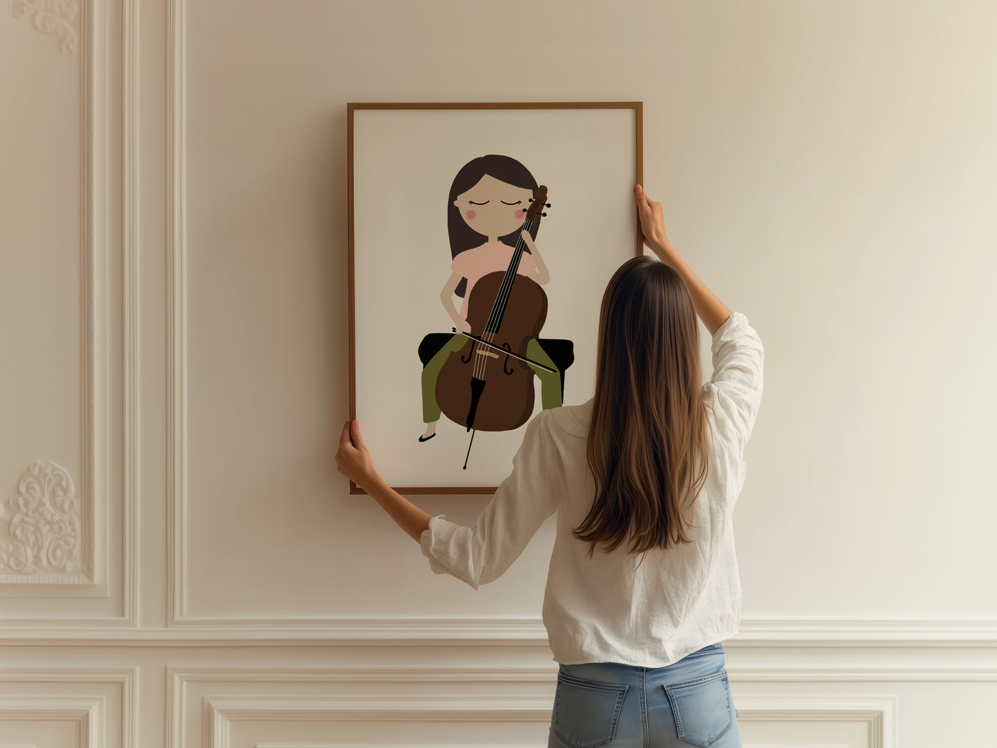 Cello Player Girl Art Print