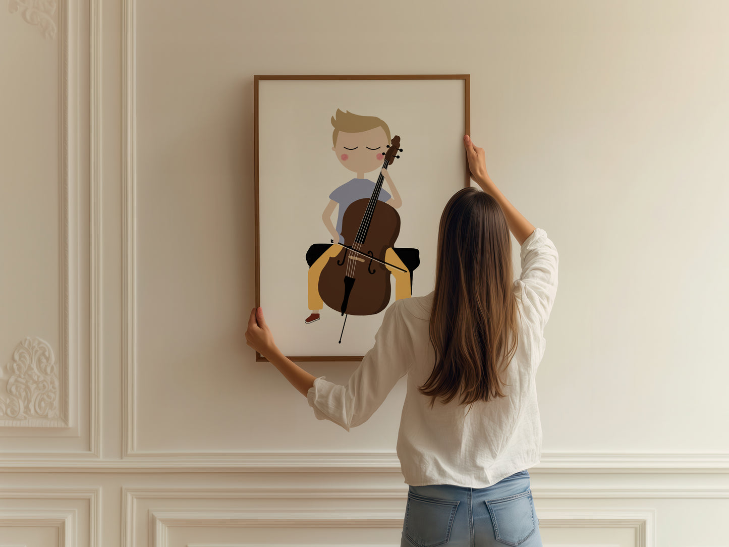 Cello Player Boy Art Print