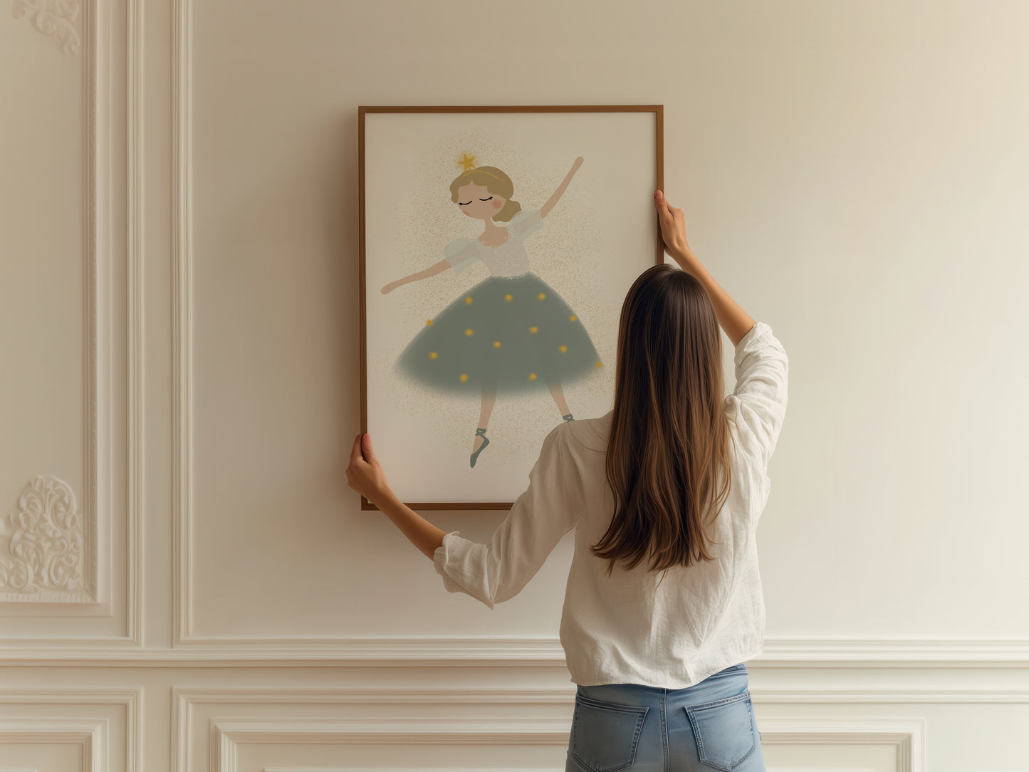 Christmas Ballerina Art Print