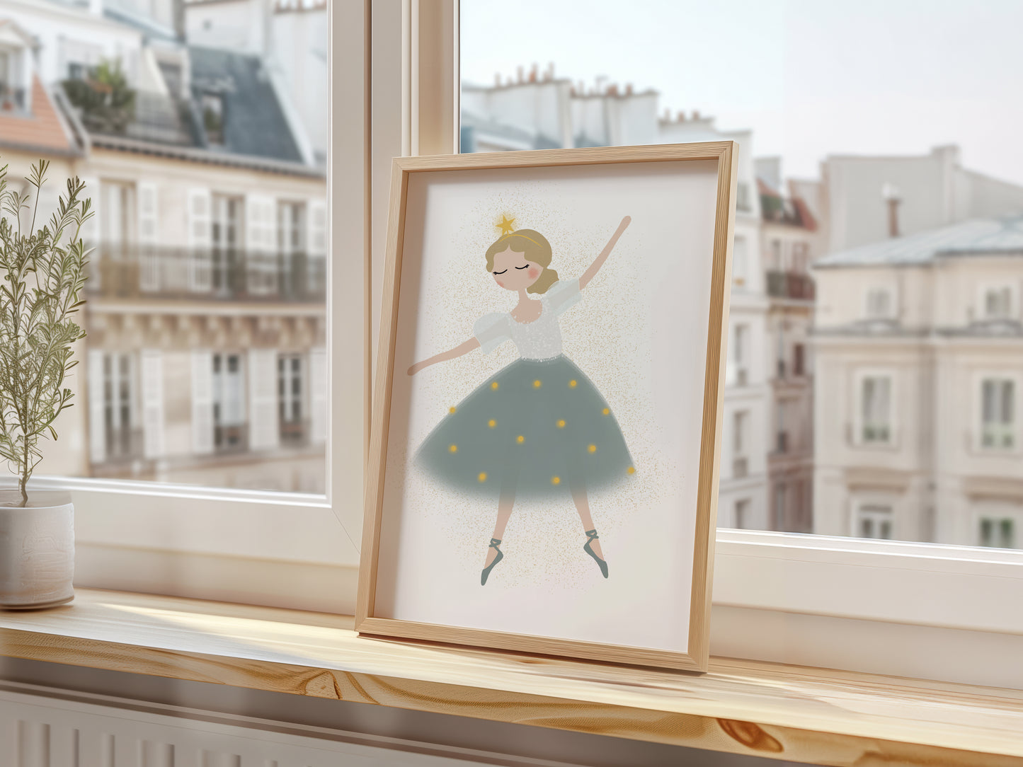 Christmas Ballerina Art Print