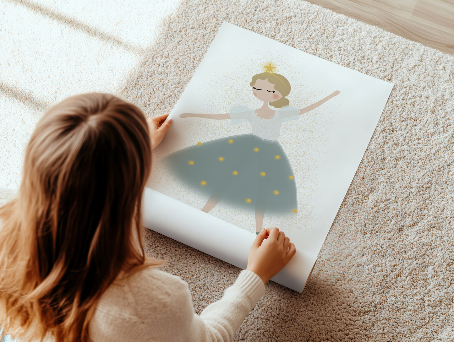 Christmas Ballerina Art Print