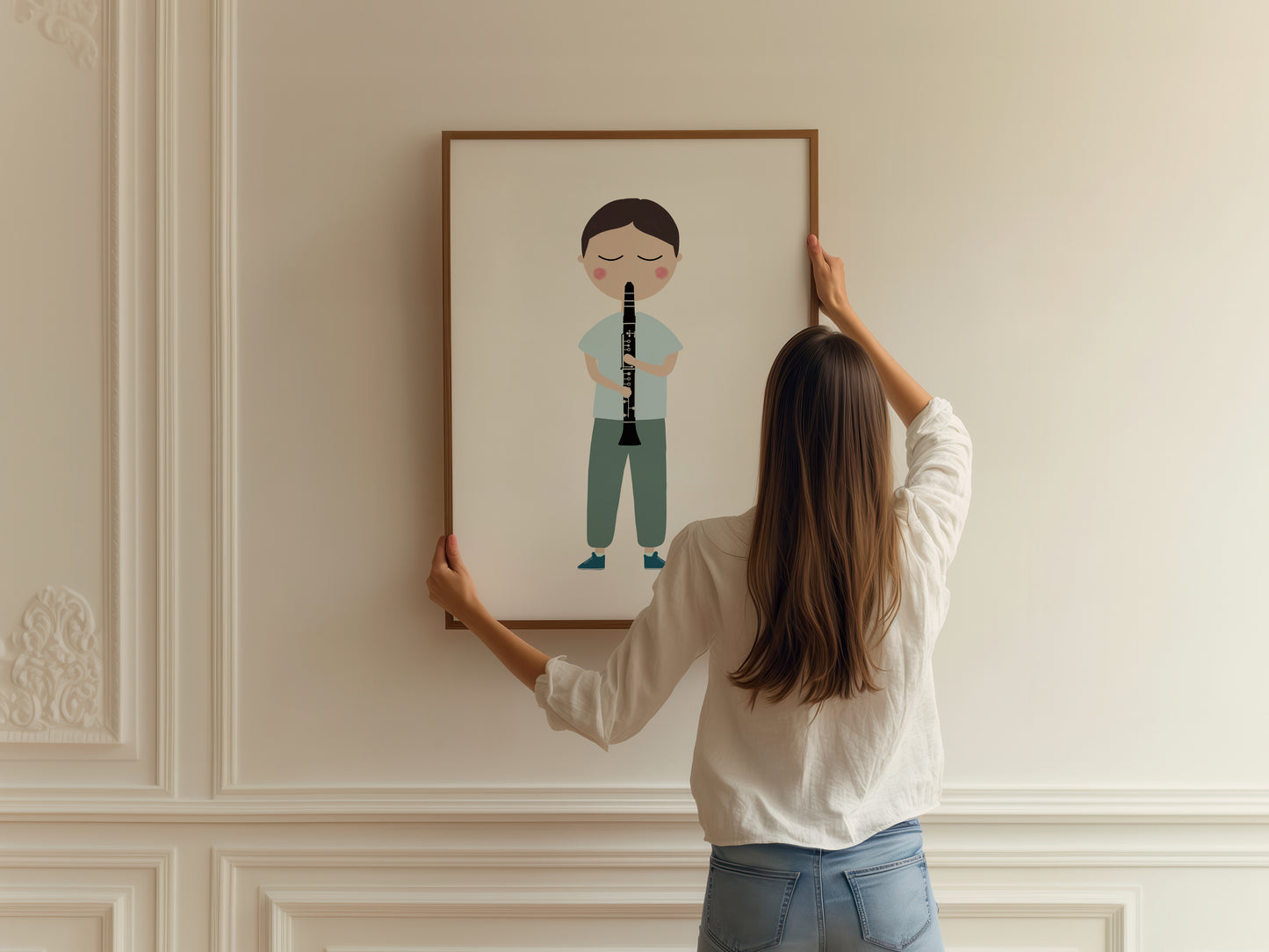 Clarinet Player Boy Art Print