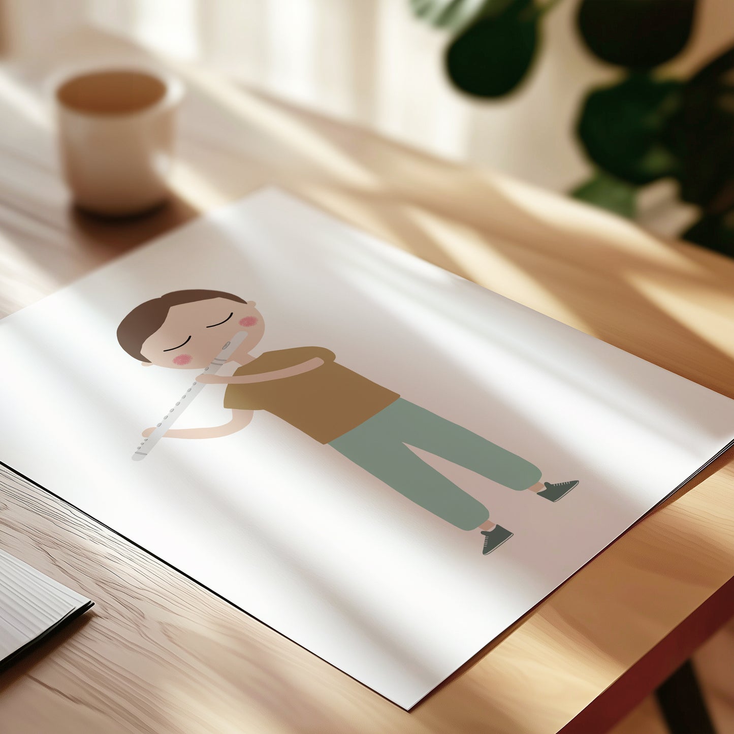 Flute Player Boy Art Print