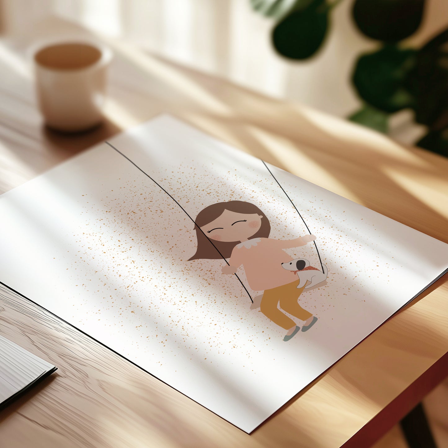 Little Girl On A Swing Art Print