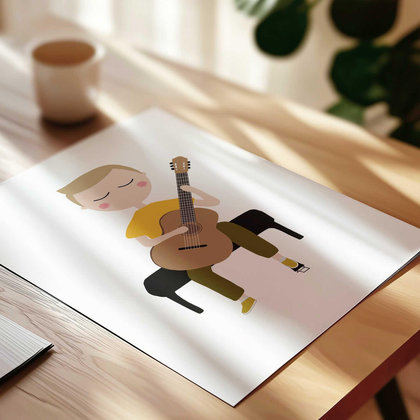 Guitar Player Boy Art Print