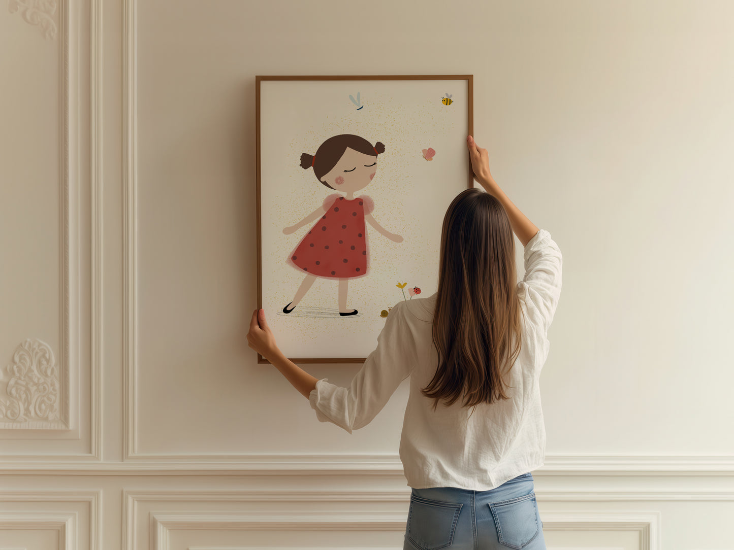 Ladybug Girl Art Print