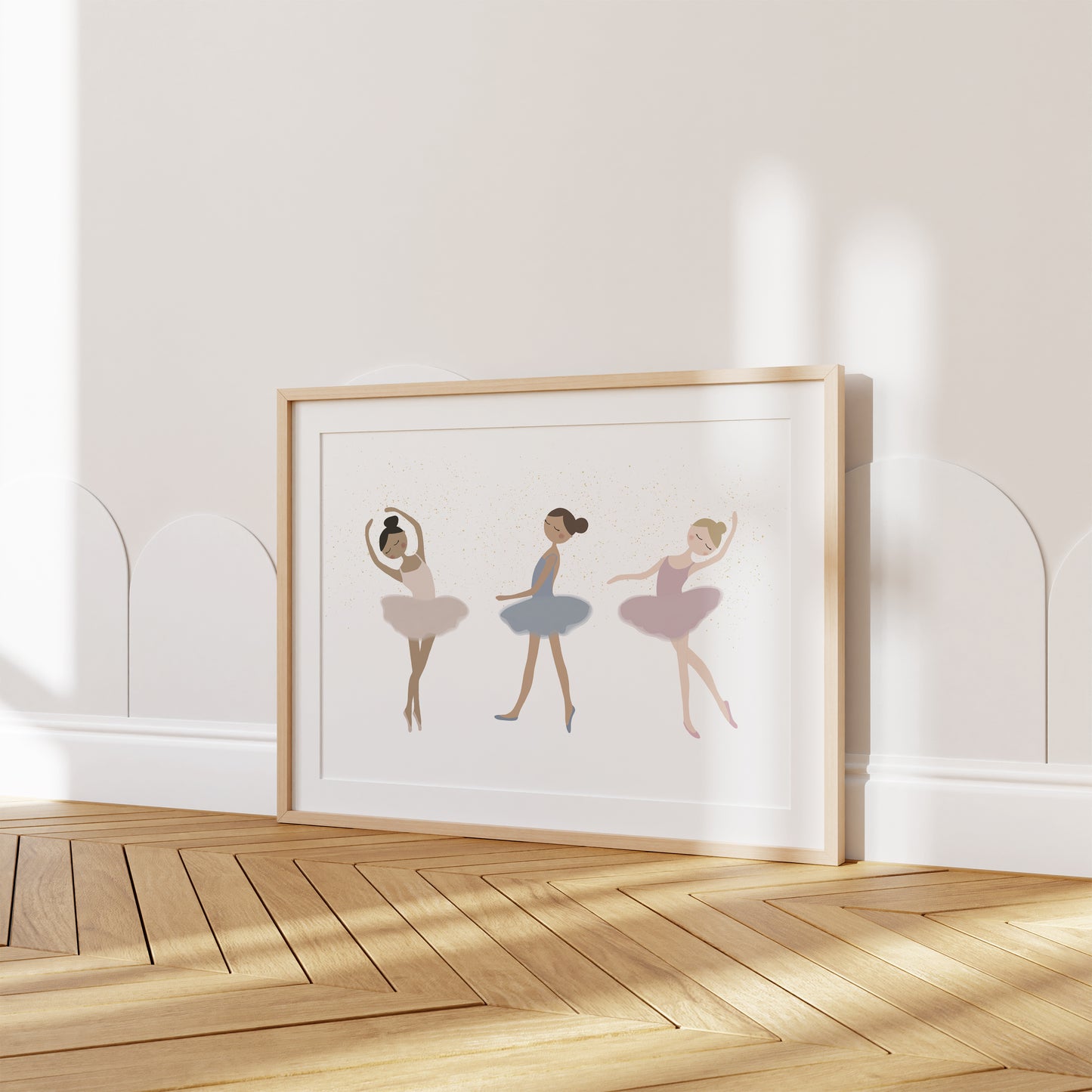 Little Ballerinas Poster for Girls Room by Jollie Bluebear