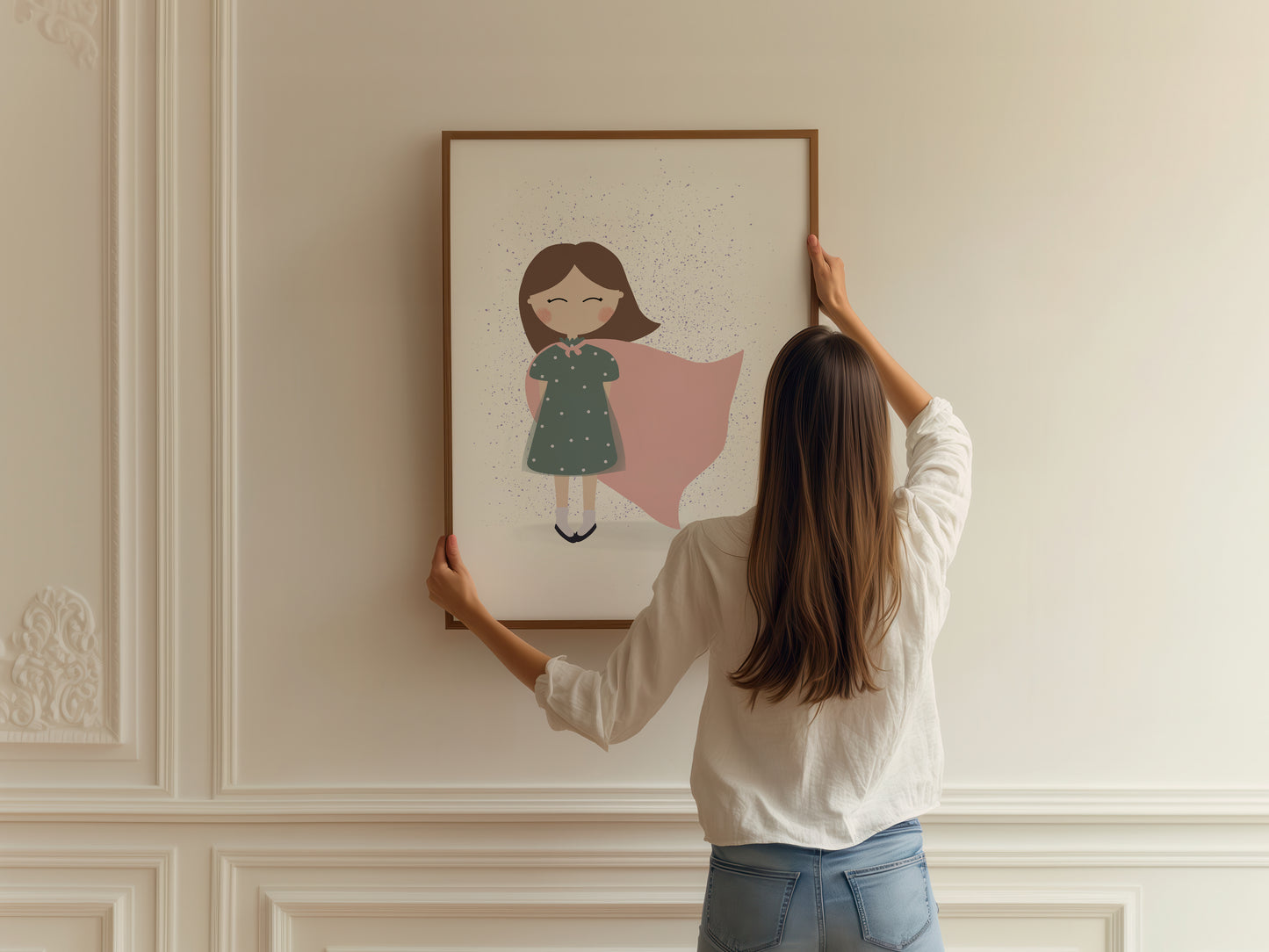 Little Girl Superhero Art Print