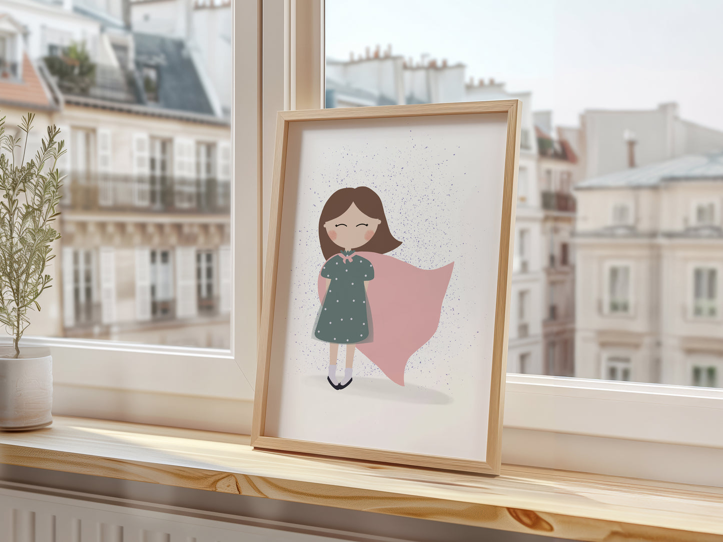 Little Girl Superhero Art Print