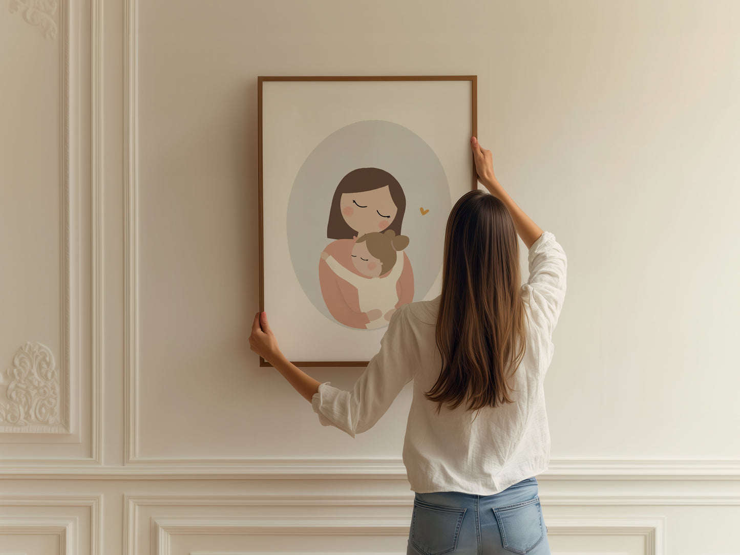 Mom And Daughter Art Print