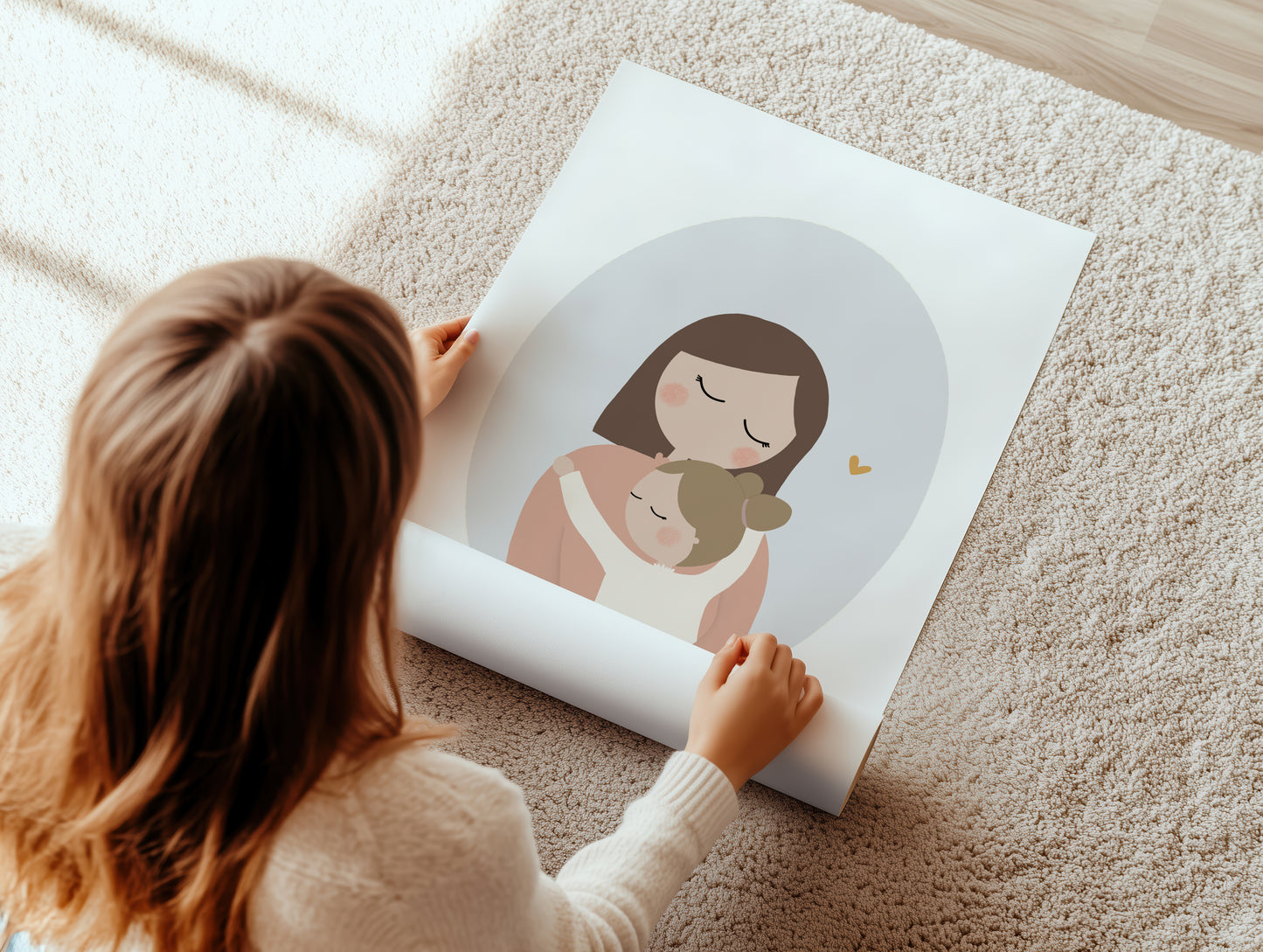 Mom And Daughter Art Print