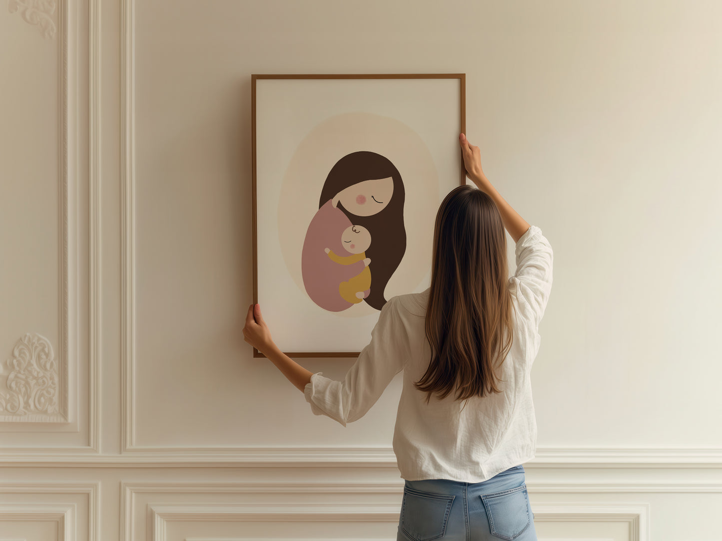 Mother Holding Baby Art Print