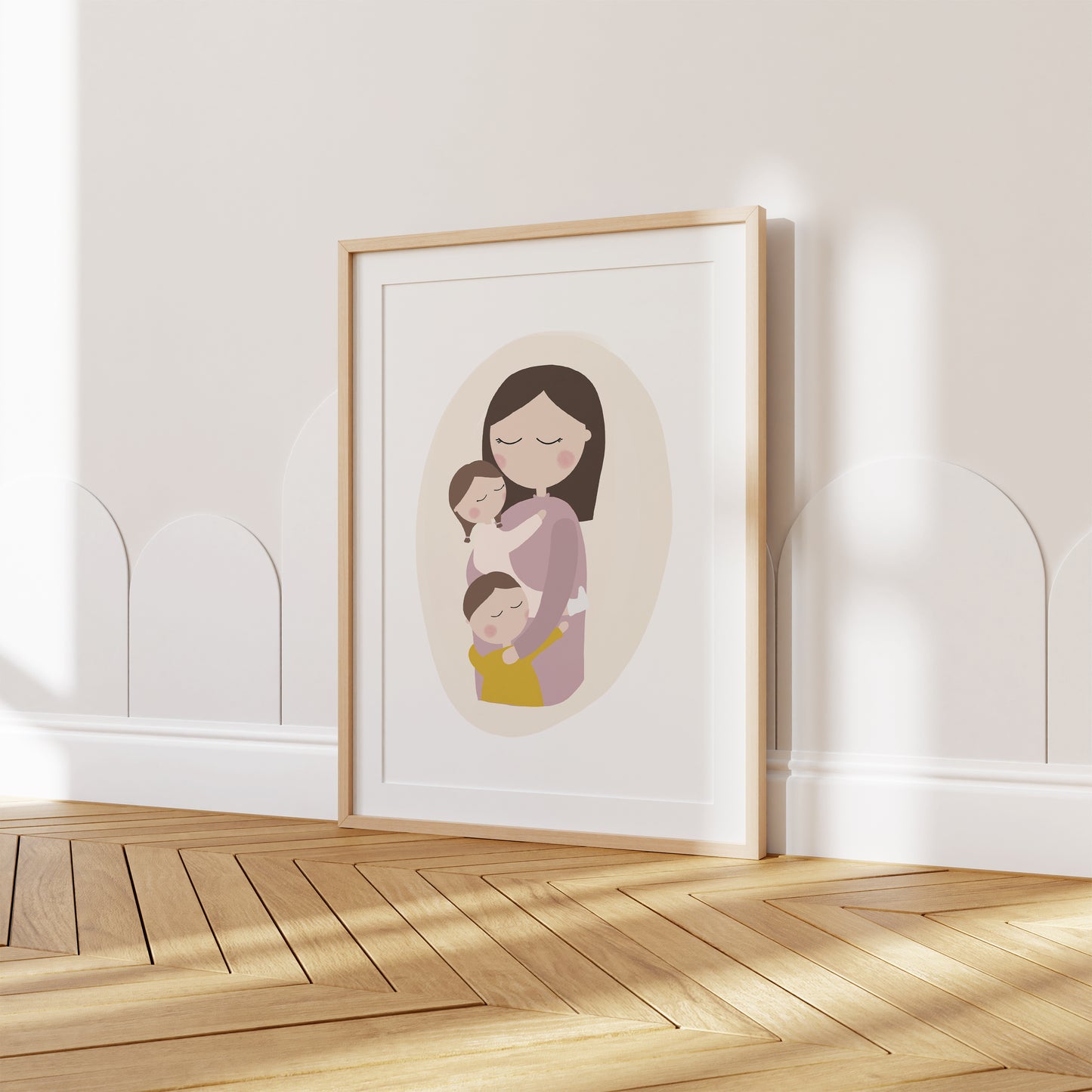 Mother With Children Art Print