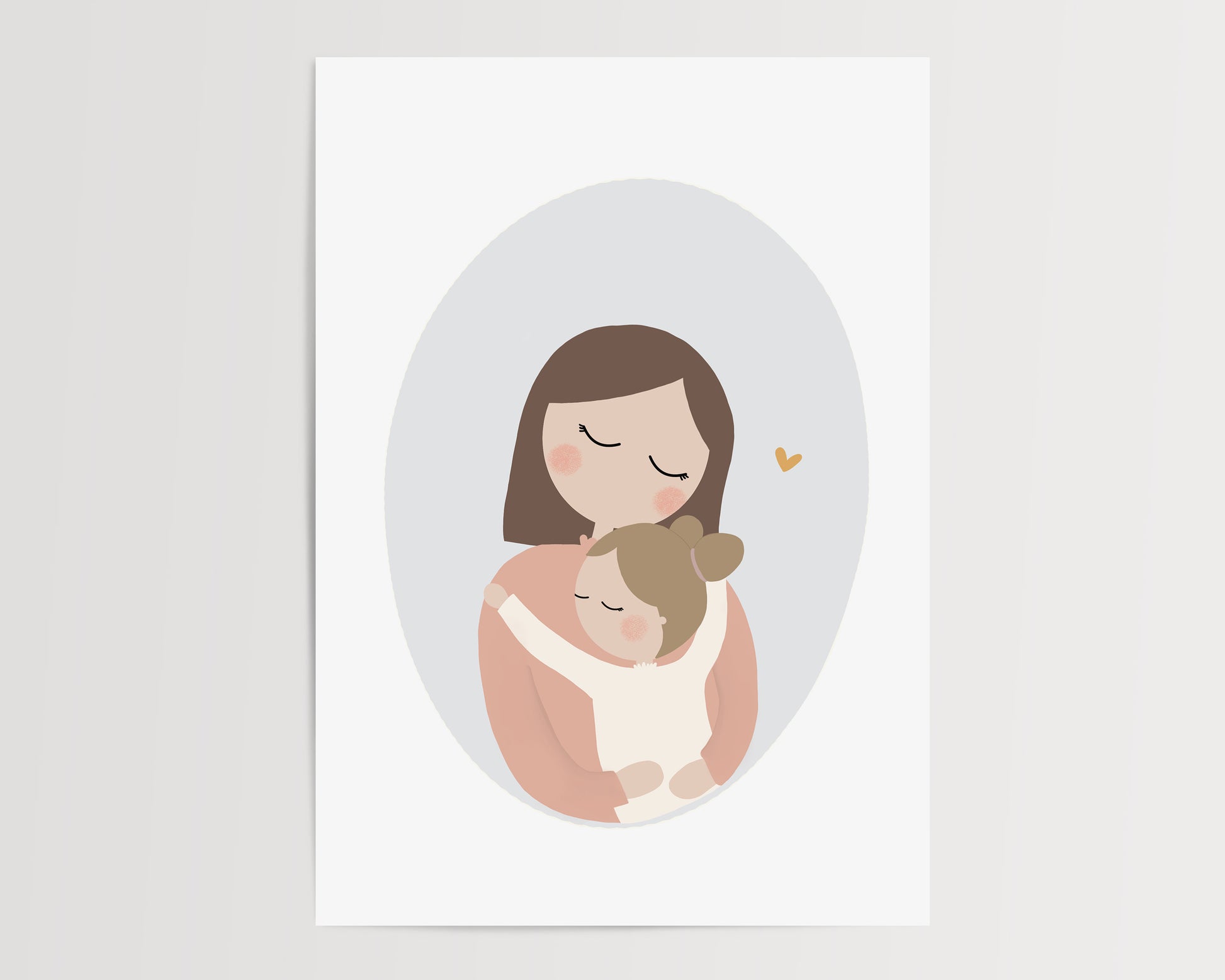 Mother and baby girl print by Jollie Bluebear