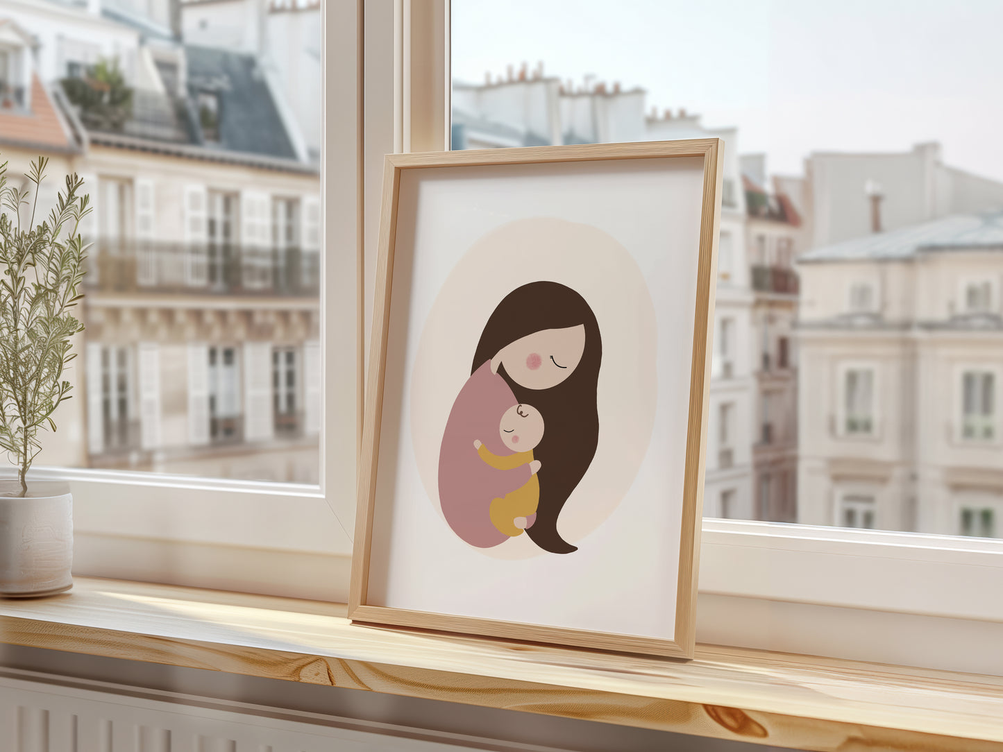 Mother Holding Baby Art Print