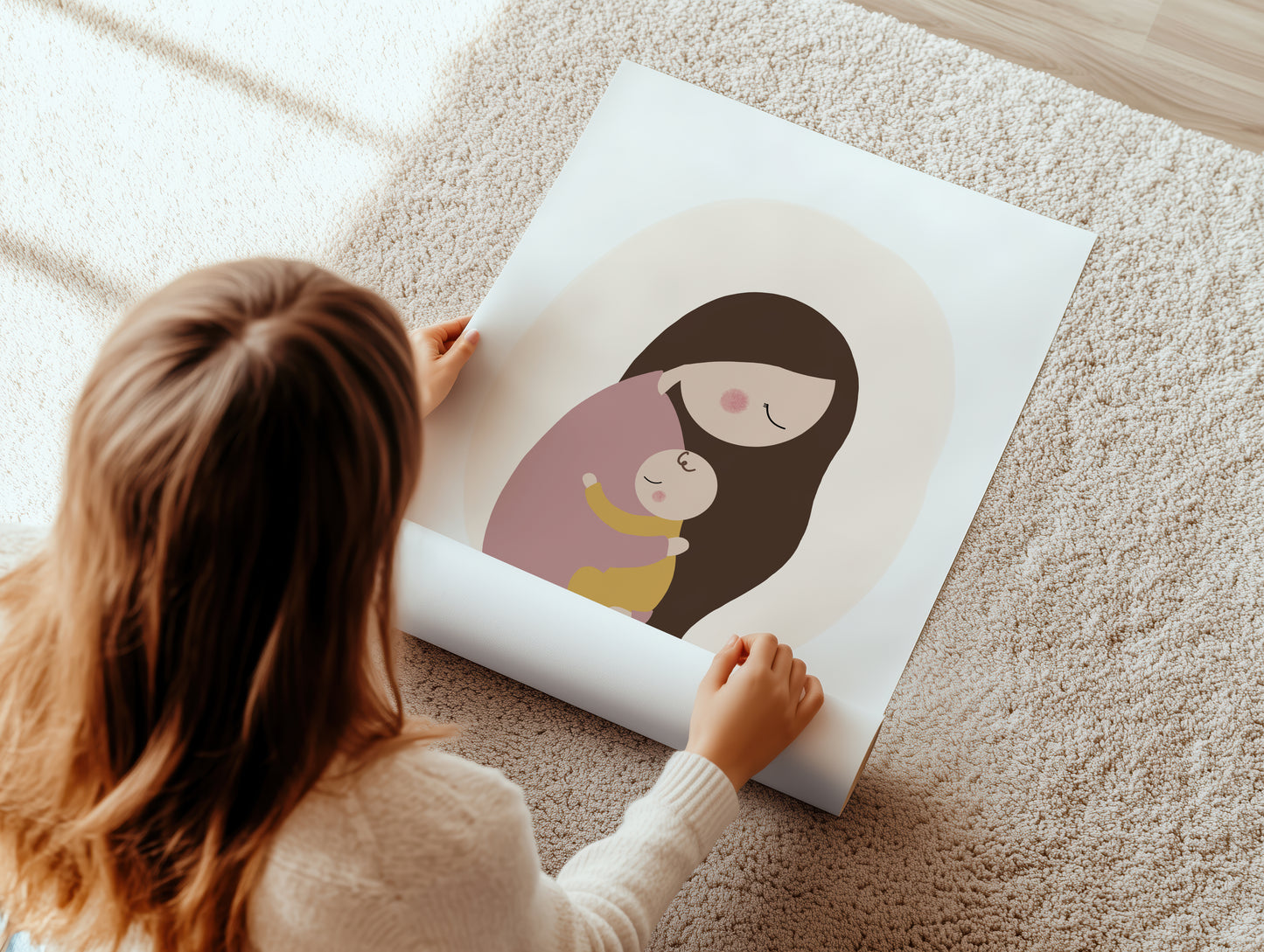 Mother Holding Baby Art Print