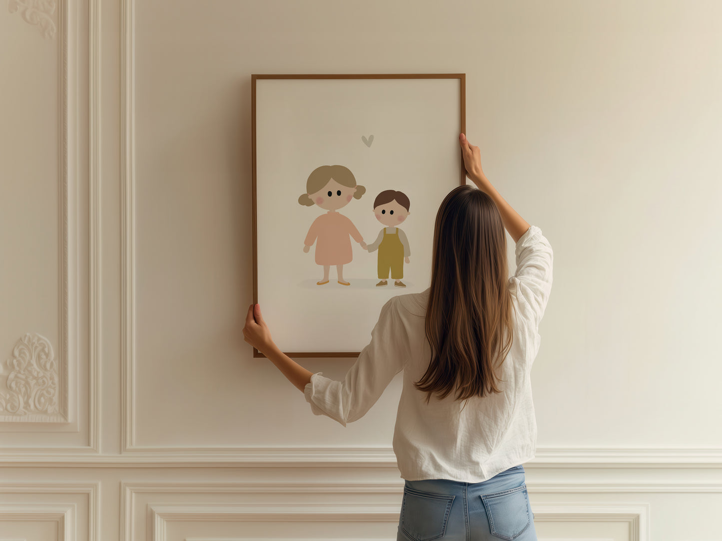 Little Sister And Brother Art Print