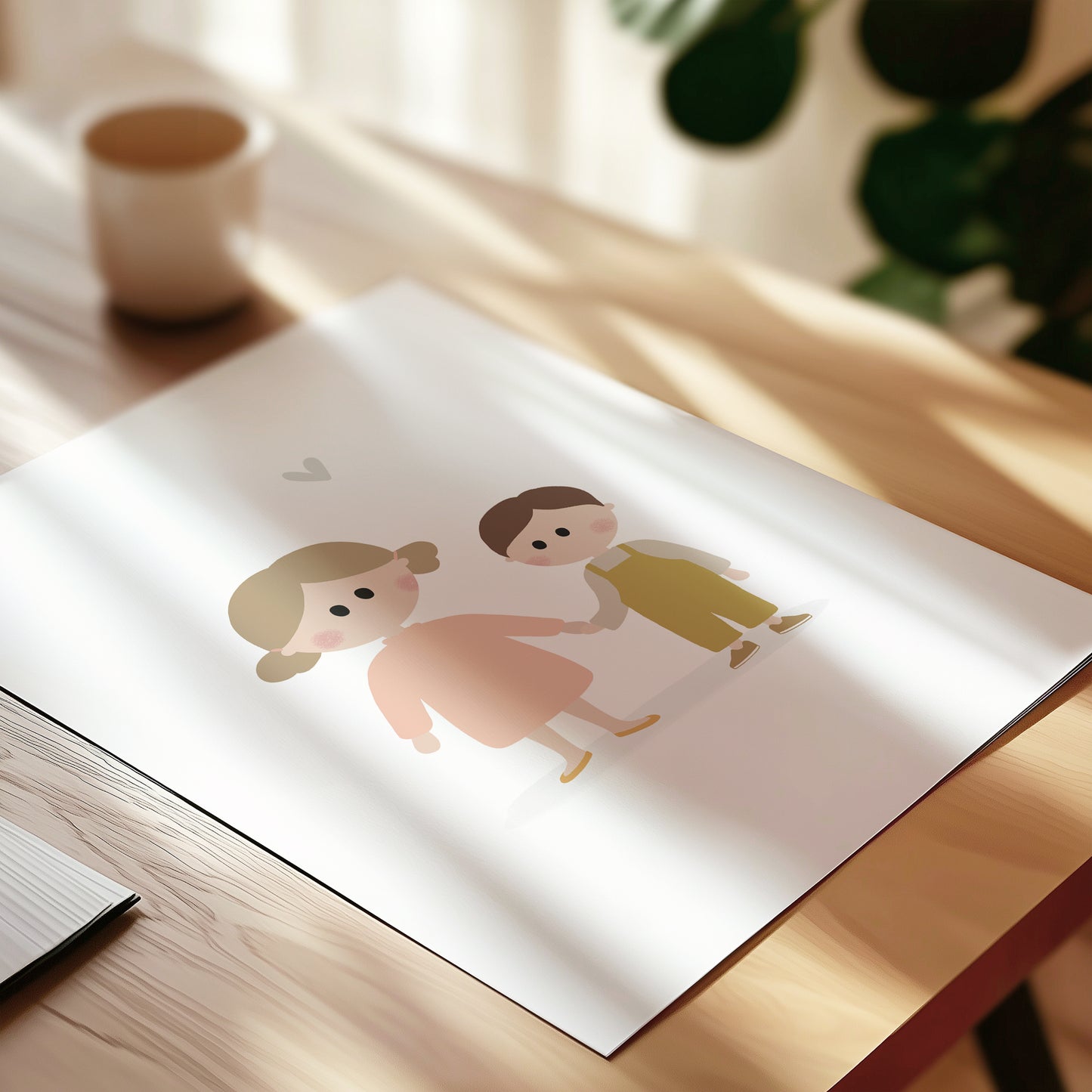 Little Sister And Brother Art Print