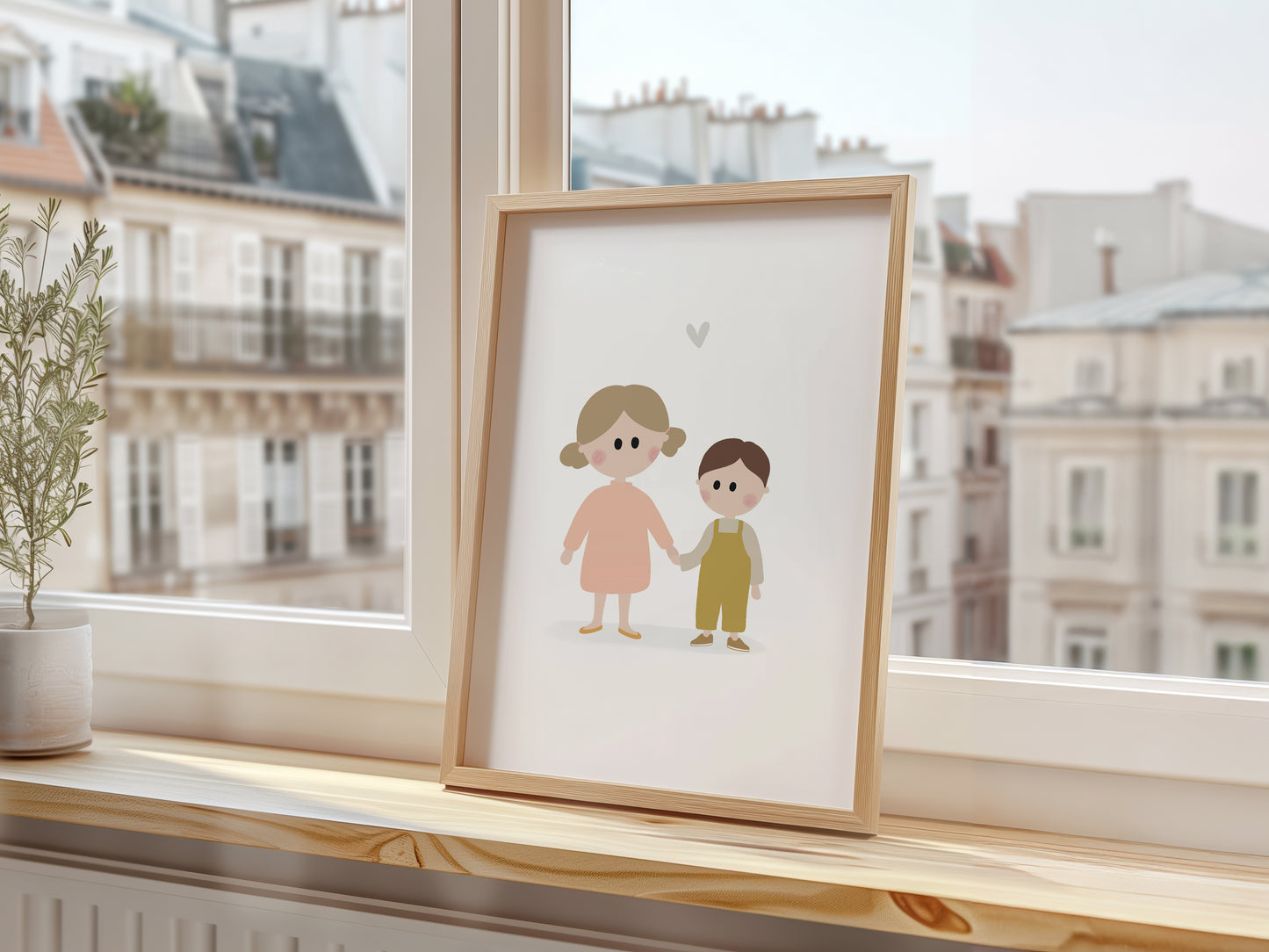 Little Sister And Brother Art Print