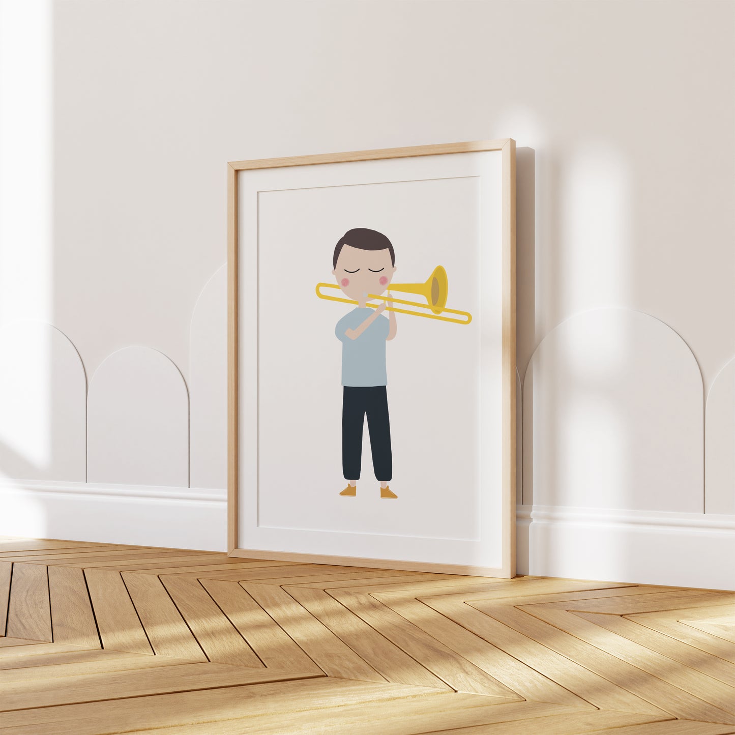 Trombone Player Boy Art Print