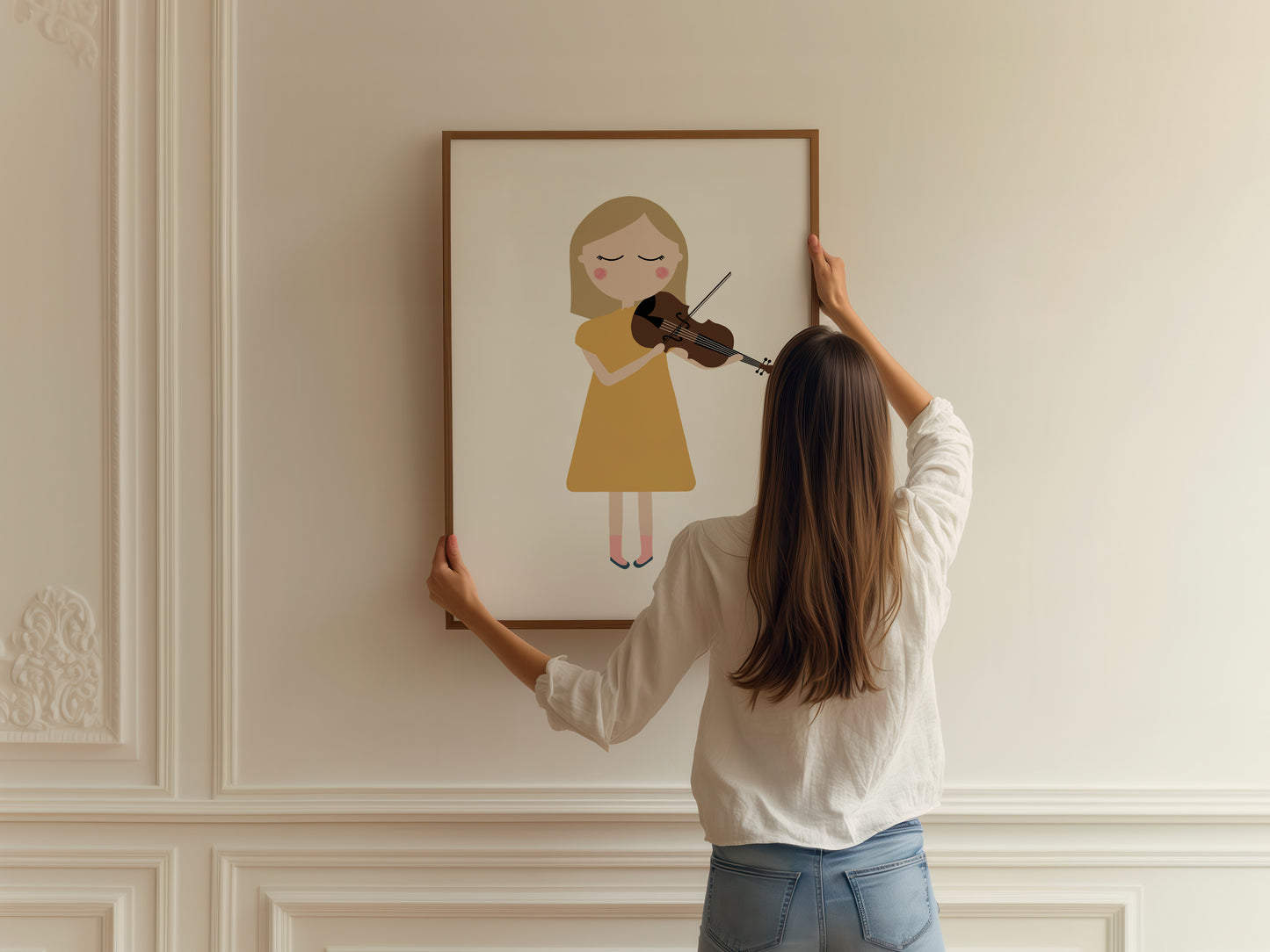 Violin Player Girl Art Print