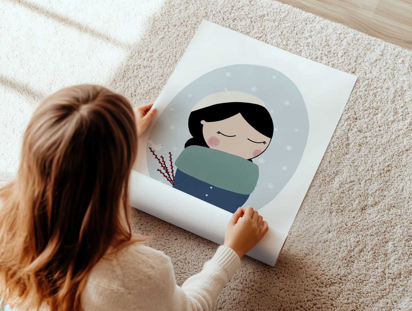 Winter Girl Art Print