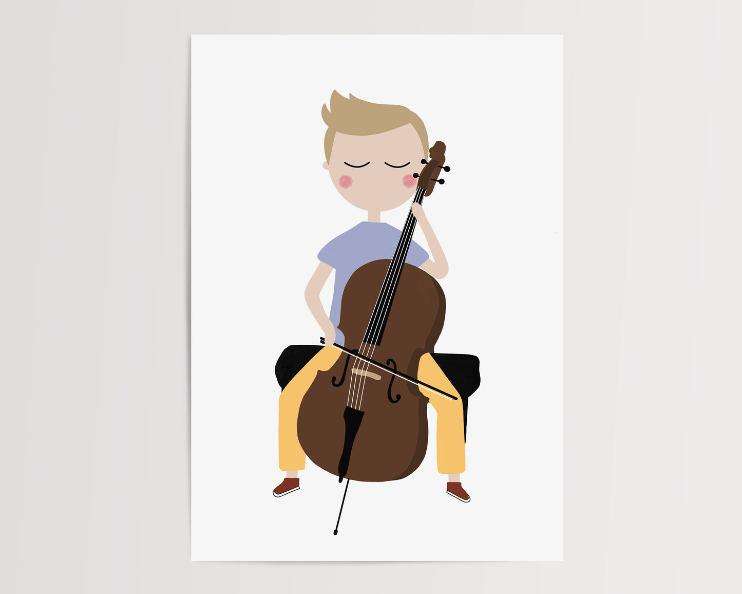 Cello Music Poster by Jollie Bluebear