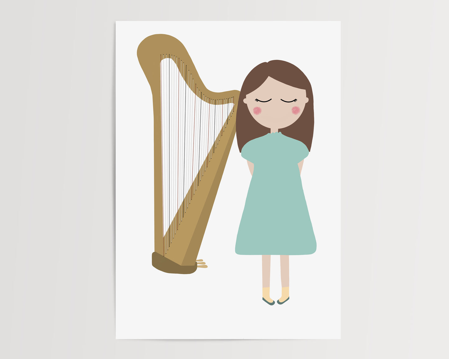 Harp Music Poster by Jollie Bluebear