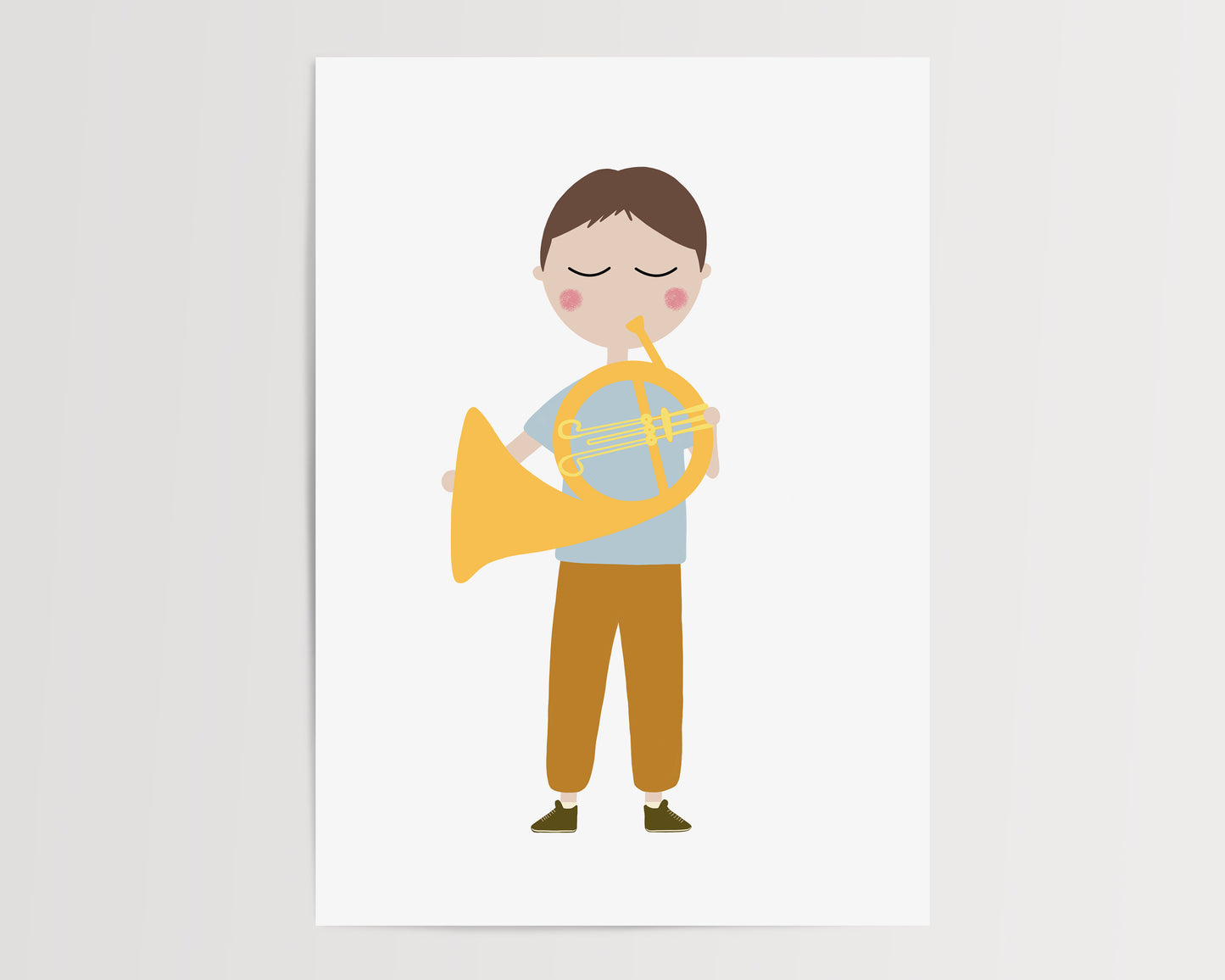 French Horn Music Poster by Jollie Bluebear