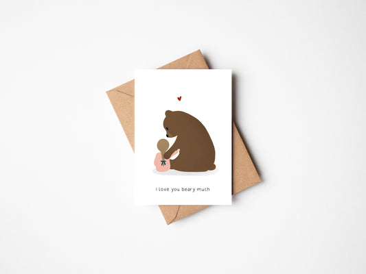 I love you beary much Greeting Card by Jollie Bluebear