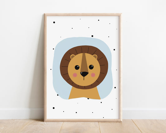 Lion Art Print For Kids Room And Nursery by Jollie Bluebear