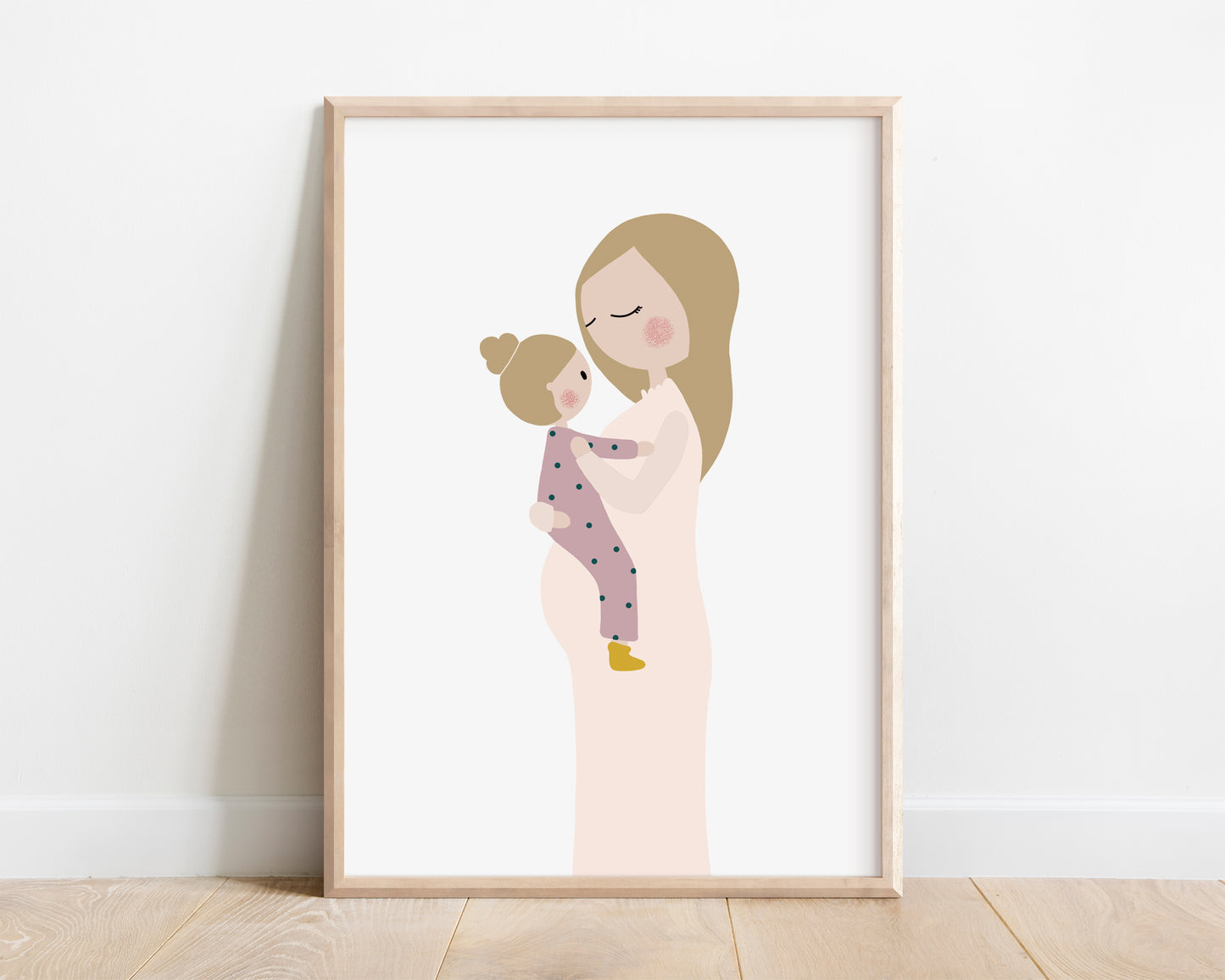 Mommy And Us Art Print
