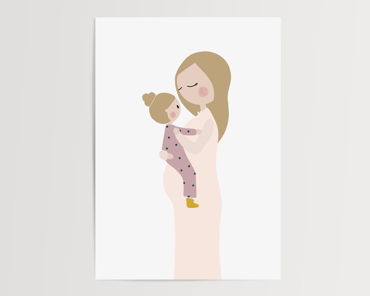 Mommy And Us Art Print