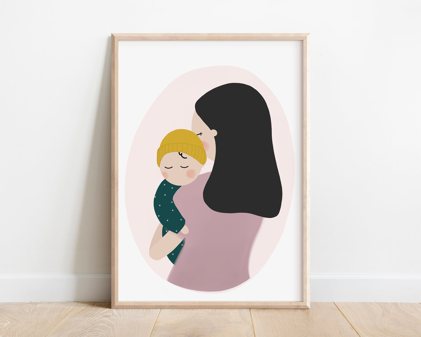 Mom and newborn Art Print by Jollie Bluebear