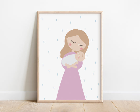 Mother And Her Newborn Poster by Jollie Bluebear