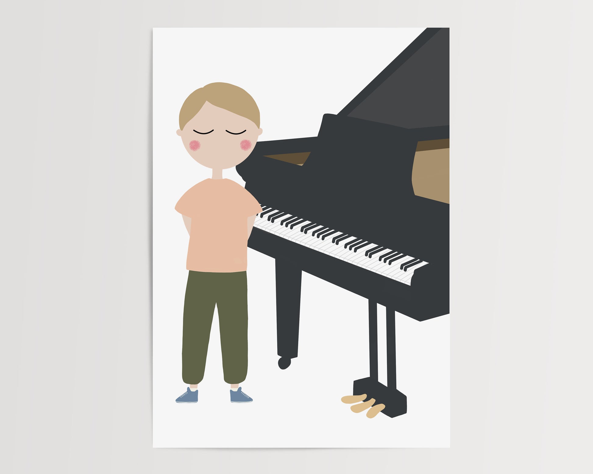 Piano Music Poster by Jollie Bluebear