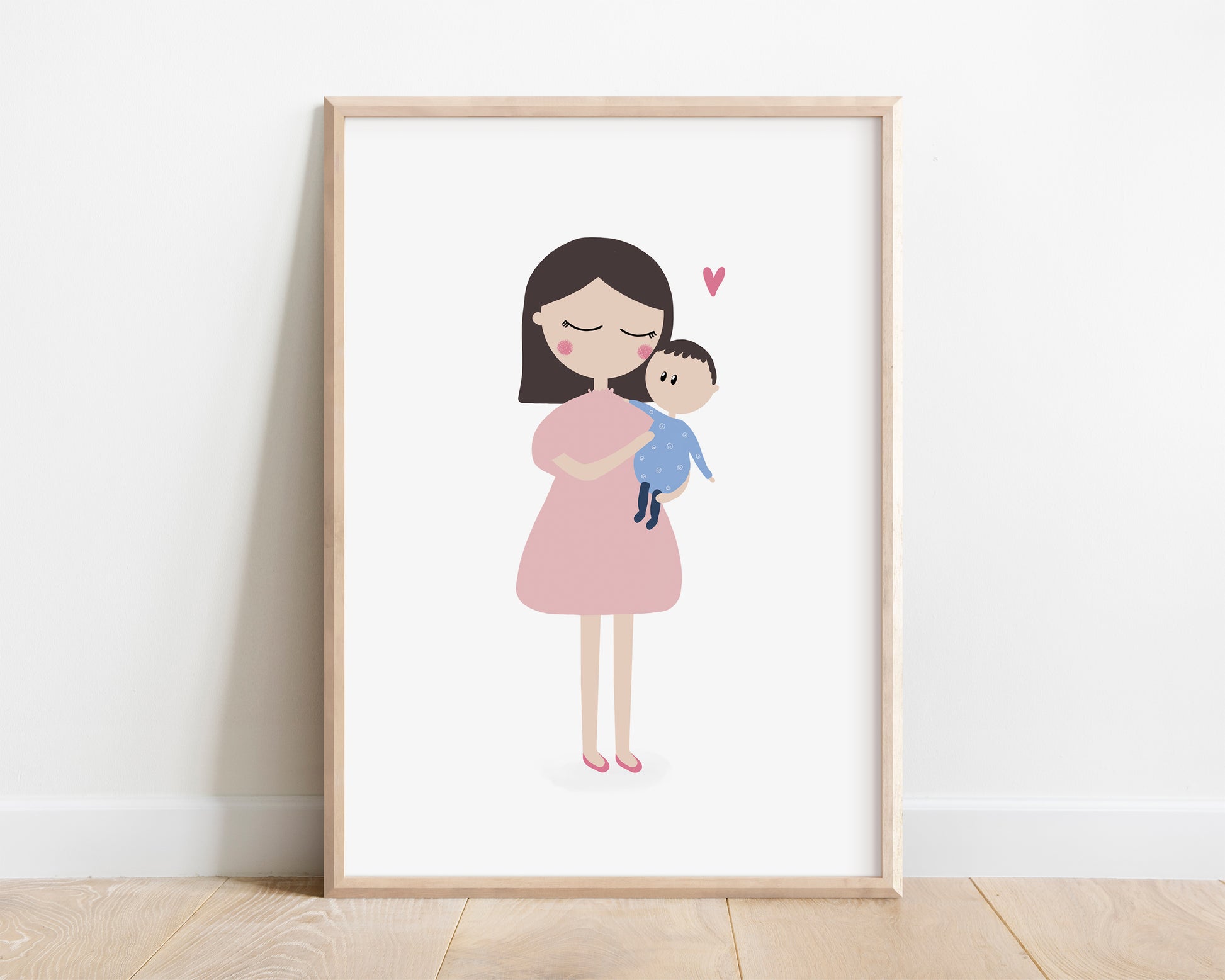 Mother and baby portrait by Jollie Bluebear
