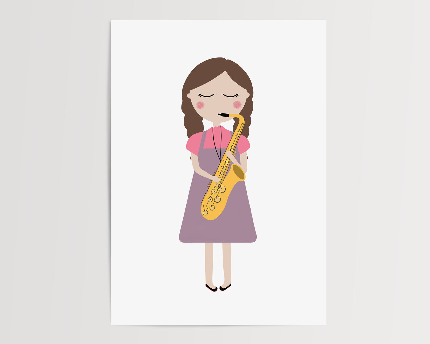 Saxophone Music Poster by Jollie Bluebear
